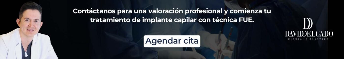 Implante capilar técnica FUE - David Delgado, cirujano plástico en Medellín