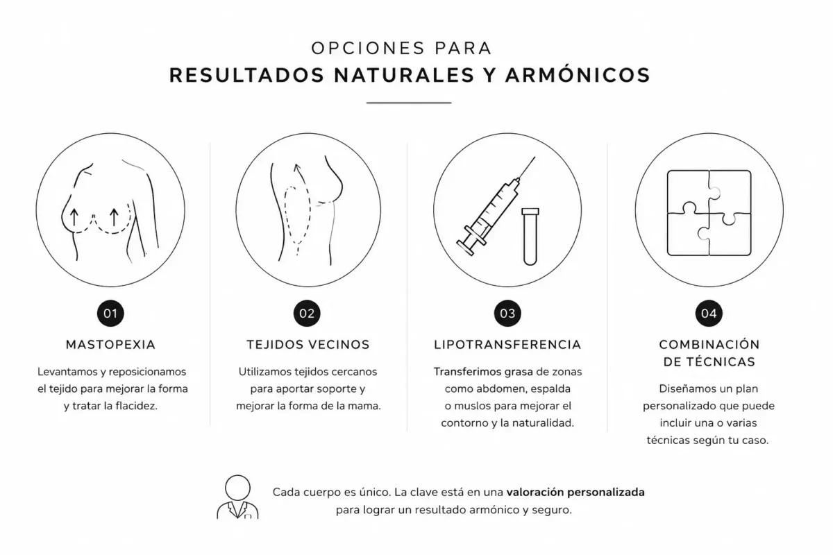 Opciones para que el pecho quede levantado después de retirar los implantes - Dr David Delgado