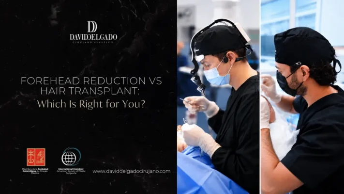 Forehead Reduction vs Hair Transplant - Dr. David Delgado - Medellin, Colombia